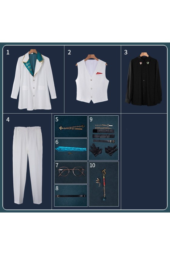 2XXT Cosplay Vtuber Virtual YouTuber Kaisei Bartender Suit Cosplay Costume